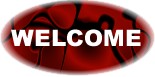 welcome on red and black design oval