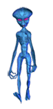 animated alien blue
