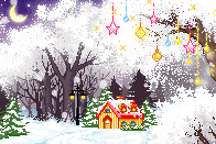 animated Christmas scene with snow