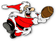 Santa catching ball