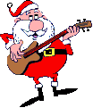 Santa animation guitar