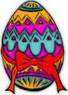 brightly painted easter egg