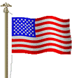 American flag in breeze