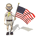 boy with American flag