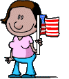 woman waving the American flag