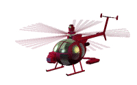 animated red helicopter