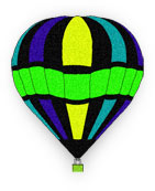 multi color hot air balloon