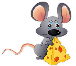 mouse with cheese