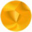 golden round button