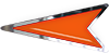 left arrow orange with chrome trim