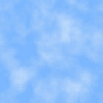 white clouds on light blue background