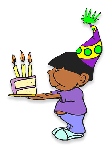 Feed the Birthday Friends GIF and PNG Clip Art Set