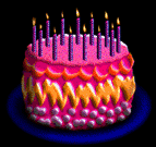birthday cake on black