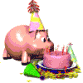 birthday pig with cake