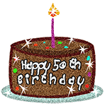 Happy 50th Birthday cake