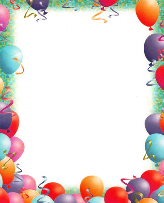 Free Birthday Border Graphics - Clipart Frames