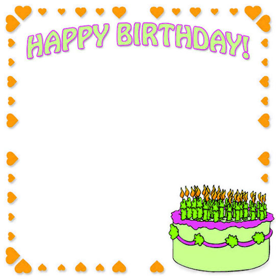 birthday cake border