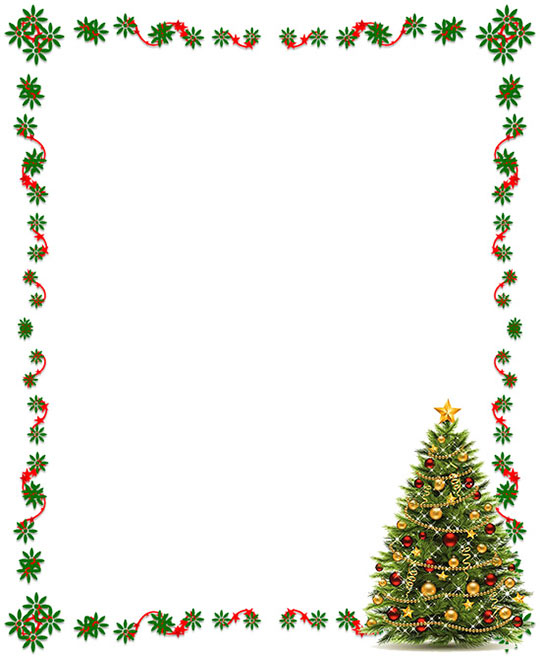 Christmas tree border