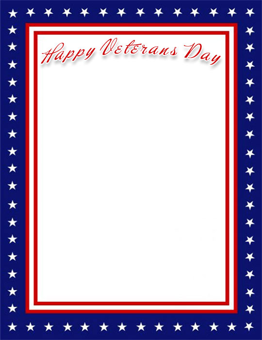 Free Veterans Day Border Graphics Clipart Frames