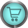shopping cart button blue and steel