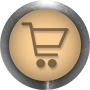 shopping cart button brown and steel