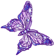 purple glitter butterfly
