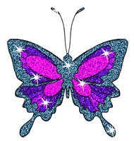 butterfly with glitter animation