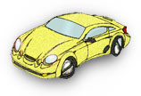 yellow sports car