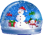 snow globe Christmas scene
