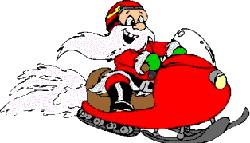 Santa snowmobile