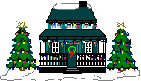 animated Christmas house