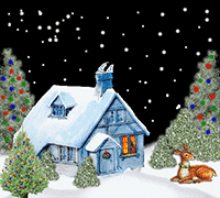 Christmas house animated