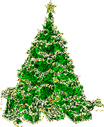 Christmas tree with glitter