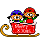 children with Merry Xmas