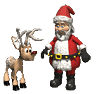 Rudolph and Santa animated