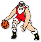 Santa dribbling