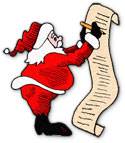 Santa with list.