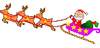 Santa flying in his sleigh