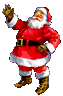 Santa waving animated