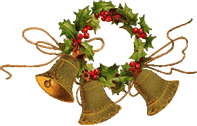 Christmas wreath and bells