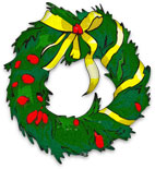 Christmas wreath with berries