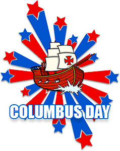 Columbus Day sign