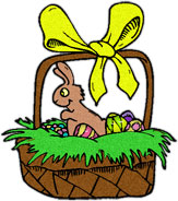 Easter basket with bunny