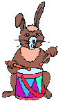Easter Bunny with drum