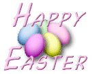 happy easter and eggs clipart
