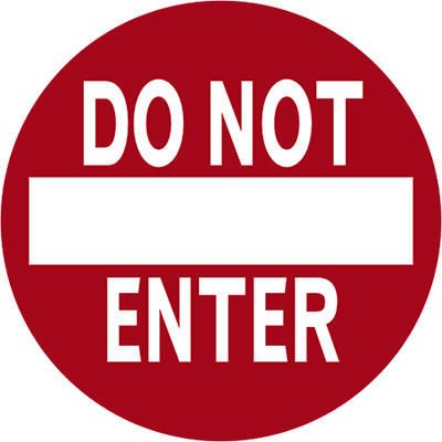 do not enter