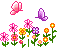 flowers with butterflies