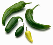 green and yellow hot peppers