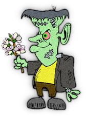 Frankenstein with flowers