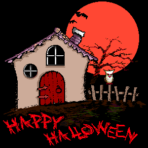 Happy Halloween scene
